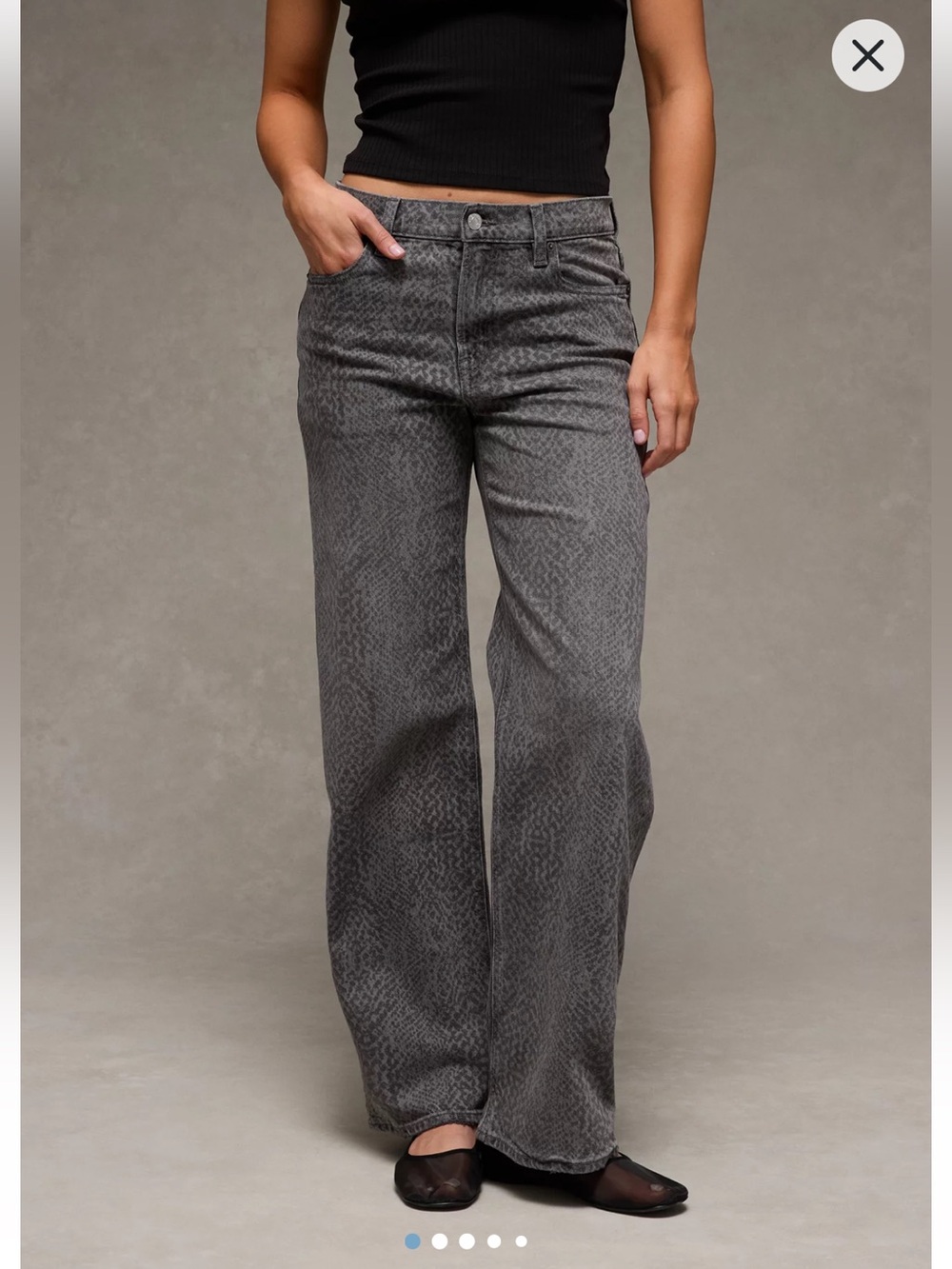 AE Stretch Snake Print High-Waisted Stovepipe Jean